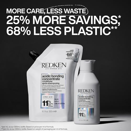 Image of Redken Acidic Bonding Concentrate Conditioner For Damaged Hair Repair - Strengthens and Repairs Weak and Brittle Hair, Sulfate-Free, With Citric Acid