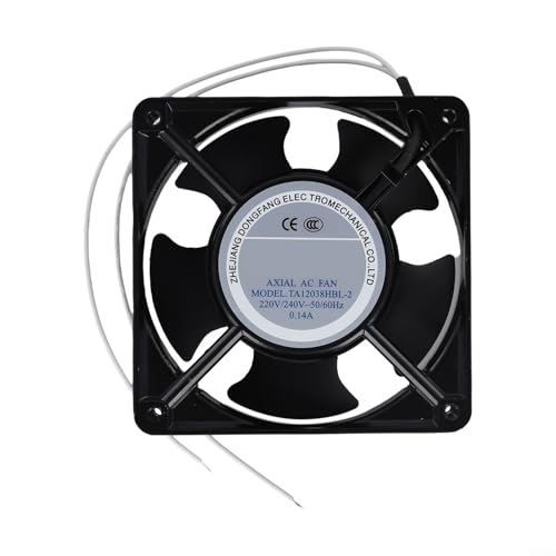 Ventilador axial para chimenea con cuchillas metálicas para un flujo de aire eficiente y un funcionamiento silencioso