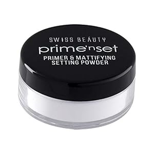 Swiss Beauty Primer Mattifying Setting Powder With Spf 15 |Translucent Powder For Face Makeup| Shade-01, 10G |