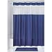 Produktbild iDesign 26688EU Hitchcock PVC-Freier Eva Duschvorhang, 183 x 0,254 x 183 cm, marineblau/durchsichtig, vinyl