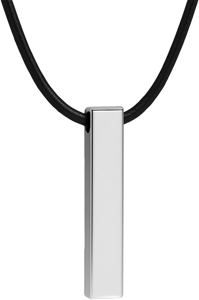 Aulterra Pillar Energy Pendant with Black Nylon Cord Necklace, Designed to Support Vital Energy and Neutralize Harmful Effects of EMF, Perfect Minimalist Jewelry for Men and Women