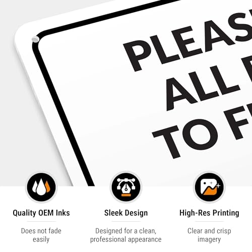 Image of Package Delivery Sign, Delivery Instructions Deliver All Package to Front Door Left Arrow Sign, 10x14 Inches, Rust Free .040 Aluminum, Fade Resistant, Made in USA