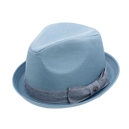 Peter Grimm Depp Fedora Hat, Blue Wash, XXL