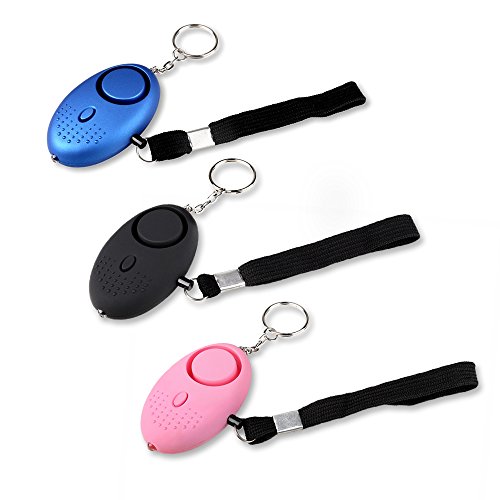 Preisvergleich Produktbild Schramm® 3 Stück Taschenalarm Panikalarm Selbstschutz 130db Schlüsselanhänger Taschenlampe Taschen Alarm Schlüssel Panik Selbstverteidigung 3er Pack