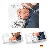 POLYCLEAN 1x Brillenputztücher personalisiert mit deinem Wunschmotiv – Microfasertuch für Brillen, Display und Laptop – Display Tuch (18x15 cm) - Brillenputztuch Screen Cleaner Bildschirmreiniger