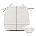 Shinnwa Kitchen Chair Cushions, Non Slip Dining Room Seat Cushions with Ties, 15 x 15.5 inches, Off White