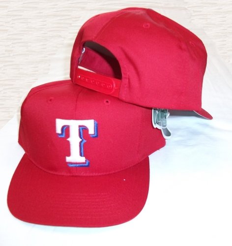 Texas Rangers Vintage Red Snapback Adjustable Plastic Snap Strap Back Hat/Cap