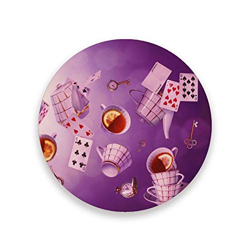Ruchen Lot de sous-verres absorbants pour boissons Motif Thé fou Violet Cover