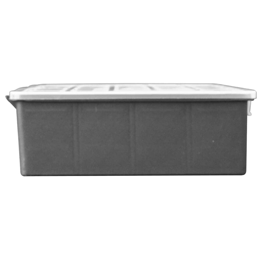 Juego de 2 maletas de polipropileno con divisores extraíbles, 360 x 250 x 85 mm, tapa transparente, caja de herramientas organizador para tornillos y clavos, 17 compartimentos