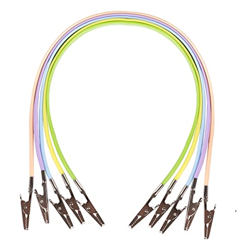 Cotisen Dental Bib Clips Metal Holder Autoclavable Silicone Chain Multiple Color Napkin Lanyard Mask Face Cover For Adults Elderly 5 Pcs Set Durability Comfort Stretch Valuable Blue Purple Green #TOP6