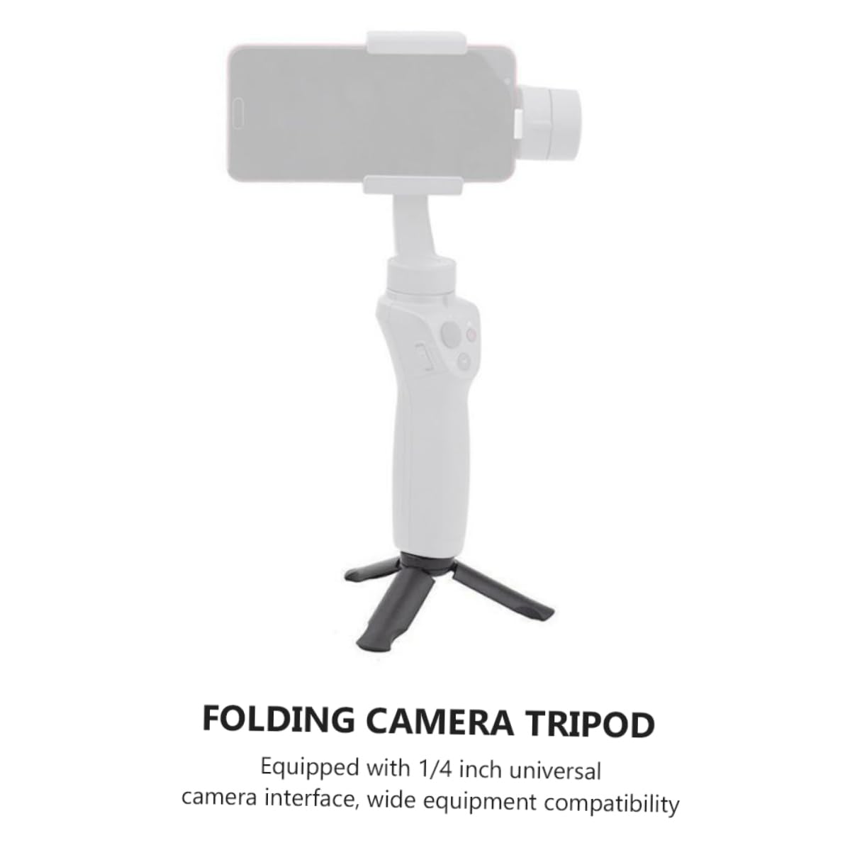 Homoyoyo Treppiede da Tavolo Pieghevole 4 Pezzi per Smartphone e Fotocamera, Attacco 1/4", Abs Nero