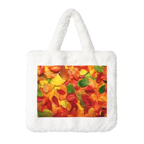 Sac à bandoulière moelleux imprimé feuille pour vos sorties d'hiver