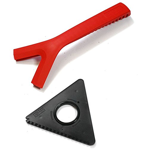 Audi Original Eiskratzer multifunktional Schaberklinge Winter Kratzer Pflege Reinigung 80A096010, Rot