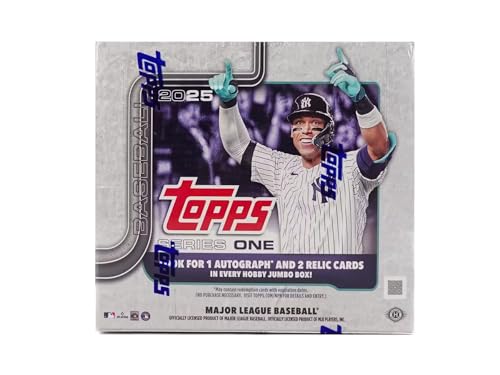 2025 Topps Series 1 Baseball Trading Card MLB Hobby Jumbo 10 Pack Box (1 Autograph & 2 Relics Per Jumbo Box)