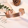 Jeracol Copper Magnetic Bracelets for Men Women,100% Solid Copper Magnetic Cuff Bangle with Powerful Magnets(Each 3500 Gauss), Brazaletes with Jewelry Gift Box #4