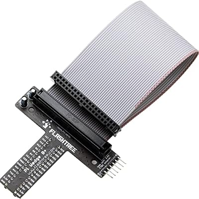 whiteeeen GPIO Breakout Expansion Board T-Type GPIO Adapter + 40 Pin Flat Ribbon Cable (8) Compatible with Raspberry Pi 5/4/3/2/1/Zero