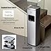 Snaweo Standing Ashtray, Cigarette Disposal Outdoor, Stainless Steel Commercial Garbage Can, Cigarette Butt Receptacle, Windproof Ashtray, Easy Clean, For Indoor, Outdoor, Industrial(Silver)