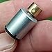 GRASAKY Model Geared 1pc Miniature Cylindrical Vibration Motor, DC1.5-3V Motor with Brass Eccentric Wheel Rotating Torque