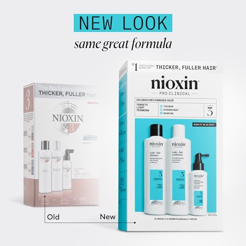 image for Nioxin Scalp + Hair Thickening System 3, For Damaged Hair With Light T