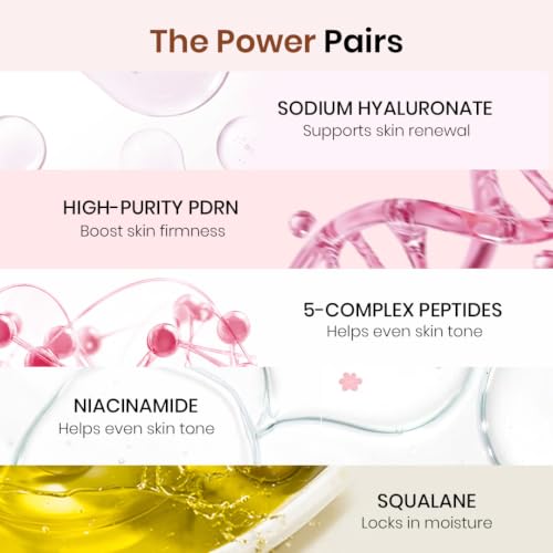 Image of Communal PDRN Pink Peptide Face Serum 30ml with Multi Peptide Complex & Sodium DNA | Collagen Boosting, Brightening & Dark Spot Serum for Glowing, Firm & Youthful Skin