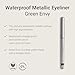 Sandstone Scandinavia Hypoallergenic Waterproof Metallic Eyeliner Pencil – Green – Fragrance-Free, Vegan – Smudge-Proof Eye Liner for Sensitive Eyes