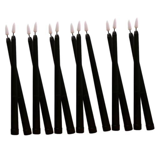 Bougies LED coniques pour décoration de table de Noël STOBAZA lot de 12 pièces
