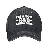 Tywonmy I'm A 90'S R&B Kinda Girl Cap Men Baseball Hats with Design Caps Black