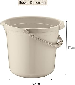 Best House 10 Litres Cleaning Bucket Multipurpose Water Storage Plastic Bucket with Handle for Garden, Cleaning, Kitchen (Pack of 2) (RANDOM COLOUR SEND)