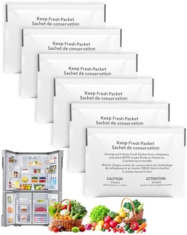 PROKITCHEN W10346771A Fridge Deodorizer, Refrigerator Air Filter Compatible with Fresh Flow Produce Preserver Refills, Fit 2117689 AH3503014 EA3503014 PS3503014 P1KC6R1, 6 Packets- 3 Pack