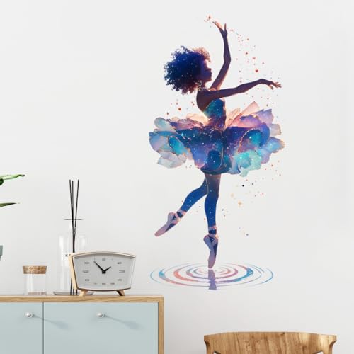 Vinilo Decorativo Bailarina Negra para Pared miniatura 3
