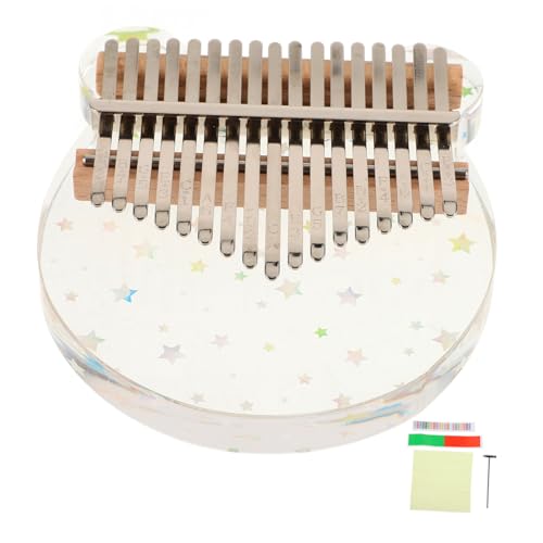 BESPORTBLE Starry Bear Shape Acrylic Key Thumb Piano Kalimba Instrument for Beginners Portable Music Toy for Home Travel Camping