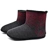 KuaiLu Sloffen Heren Pluizig Pluche Nepbont Pantoffels Winter voor Mannen Platte Warme Wollen Huisschoenen Traagschuim…