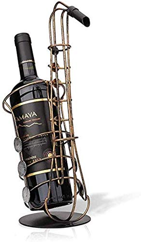 Soporte de vino de hierro forjado plegable miniatura 3