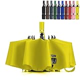 LANBRELLA Umbrella Inverted Travel Umbrella Windproof Compact Folding - Yellow