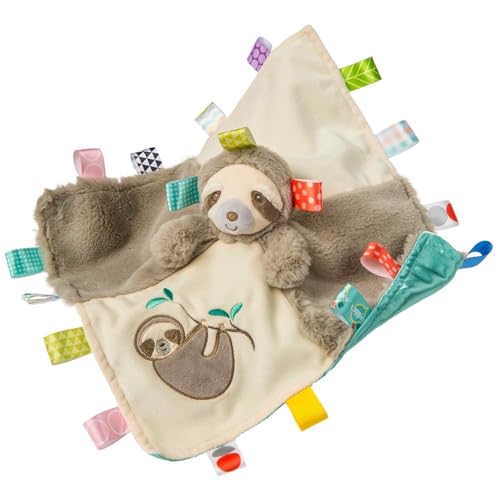 Image of Taggies Soothing Sensory Stuffed Animal Security Blanket, Molasses Sloth, 13 x 13-Inches