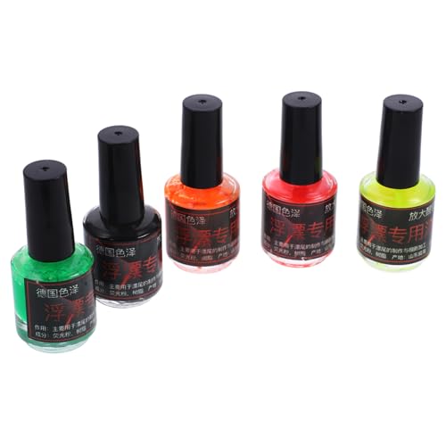 HANABASS 5 Pack Powder Paint for Jigs Heads Fishing Lure Paint for Enhanced Visibility on Fishing Floats in Freshwater and Saltwater