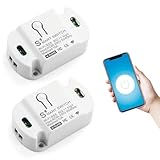 【Installation simple】 Nos modules d'interrupteurs intelligents sont conçus for une installation simplifiée. Installez-les simplement derrière votre tableau électrique existant, connectez les câbles, et vous pourrez transformer vos luminaires, ventilateurs et autres appareils traditionnels en appareils intelligents.