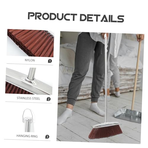 LOLIPPYY Edelstahl Haushaltsbesen mit Langem Griff Langlebig und Leicht für Boden Bad und Gartensäuberung Praktischer Platzsparender Zimmerbesen für Vielseitige Reinigung – Bild 6