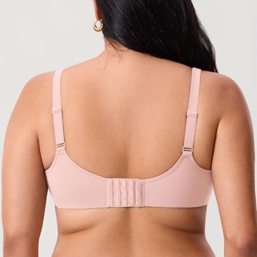 Image of DELIMIRA Women's Inbarely Plus Full Coverage Bra Plus Size Underwire Unlined Seamless Bras