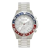 s.oliver herren-armbanduhr xl chronograph leder so-2398-lc Gut ablesbares Zifferblatt s.Oliver Herren Analog Quarz Uhr mit Edelstahl Armband SO-4240-MC