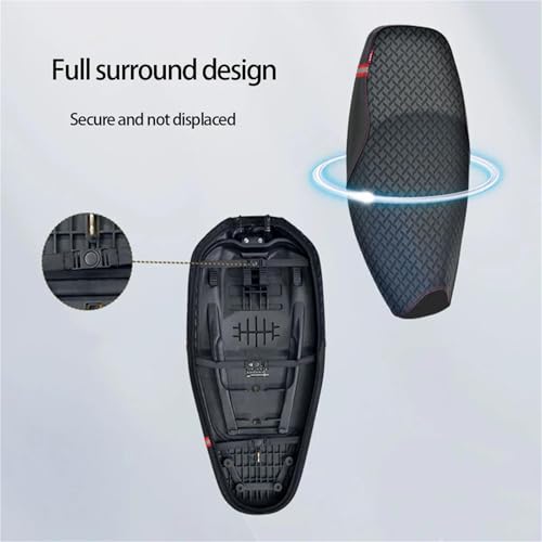 Funda de asiento para KYMCO Racing 150 soluciona desgaste de cojín negro 6