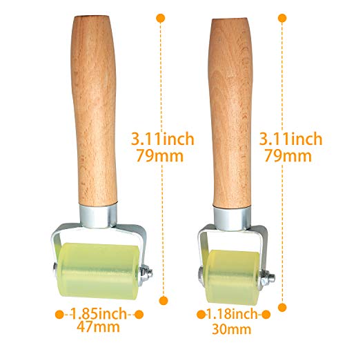 Yiephiot Car Audio Sound Deadening Roller Rubber Installation Tool For Seam Roller Auto Noise Roller Car Sound Deadener Application Installation Tool Rolling Wheel Accessories (2 Pack) #TOP1