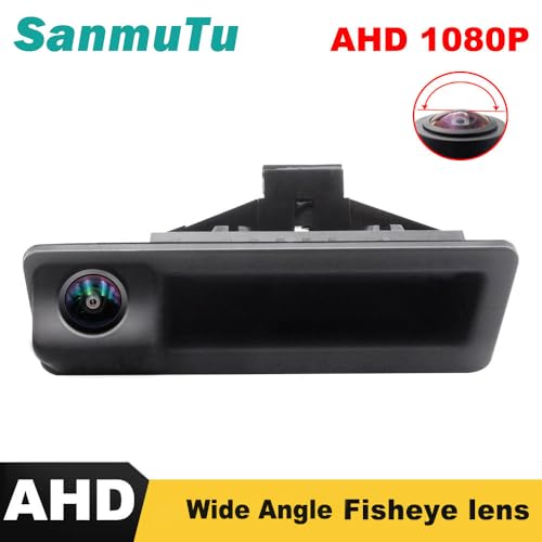 Image of Vehicle Backup Camera CCD Compatible for BMW E82 E88 E84 E90 E91 E92 E93 3 5 Series X1 5 6 320i 335i Car Rear View AHD 1080P Camera Reverse Parking Fisheye Lens Waterproof Cam Car Trunk Handle Camera