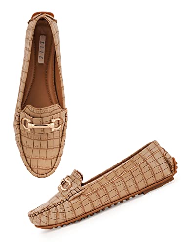 ELLE Womens Brown Loafer (B0BP29NPXB) Amazon Price History, Amazon Price Tracker