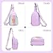 I IHAYNER Small Initial Sling Bag for Girls Fashion Waist Pack for Women Cute Crossbody Fanny Pack Personalized Girl gifts (Purple-J）
