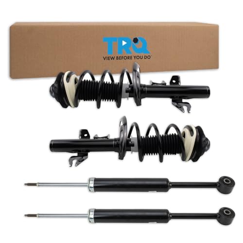 TRQ Front and Rear Complete Strut Assembly & Shock Absorber Kit Complete Strut & Coil Spring Assembly Compatible with 2015-2017 Chrysler 200