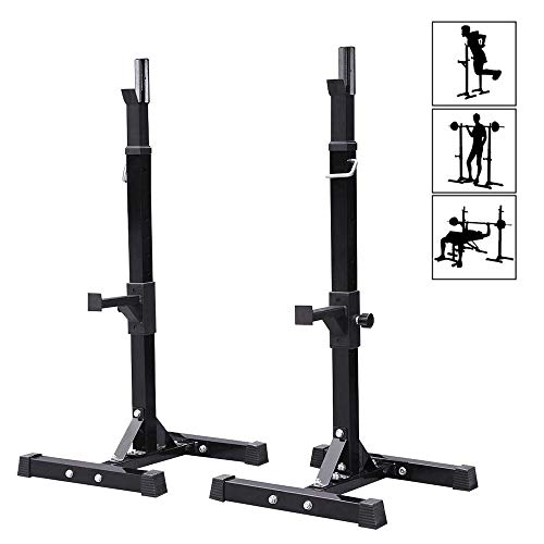LXYA Aparato para Sentadillas Estante De Barra con Pesas Ajustable Squat Rack En Altura Entrenar Pecho Abdominales Y Espalda con Peso
