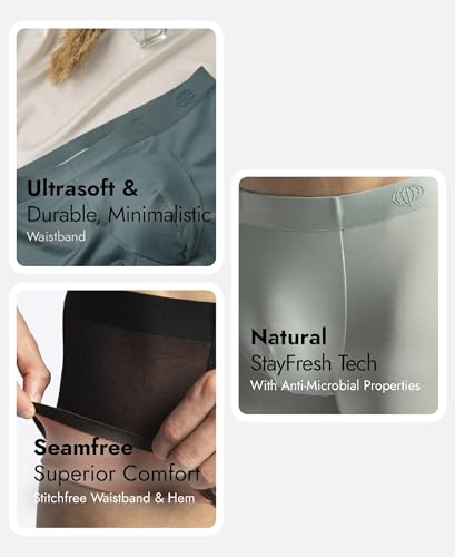 Image of Jockey IC45 Men's Texcelight Microfiber Elastane Stretch Seamfree Bonded Tech Solid Trunk with Internal Breathable Mesh