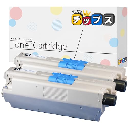 OKI トナーカートリッジ　ブラック大容量TC-C4AK2 新品未使用2本セット Amazon.co.jp: 【インクのチップス】 TC-C4AK2 ブラック 2本セット 大