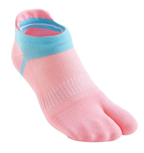 Image of Women's Solid 2 Toe Flip Flop Tabi Socks Geta Ankle Cotton 5 /6 Pairs